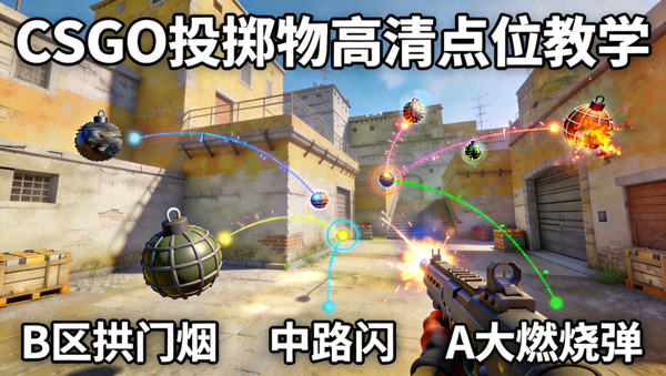 CSGO投掷物高清点位3D视频教学演示画面